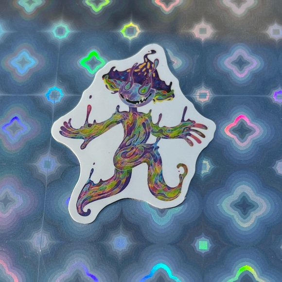 Magic Mushroom Man Shrooms Nature Art Accent Decor Single Waterproof Sticker - Picture 4 of 5